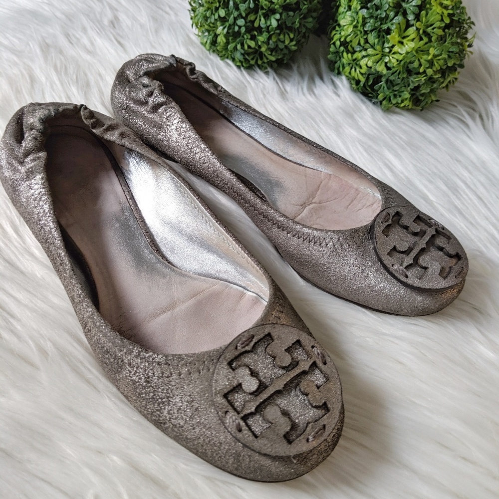 Tory Burch Vintage Metallic Reva Flats